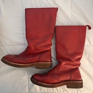 Swedish Hasbeens Natural Rubber Red Boots